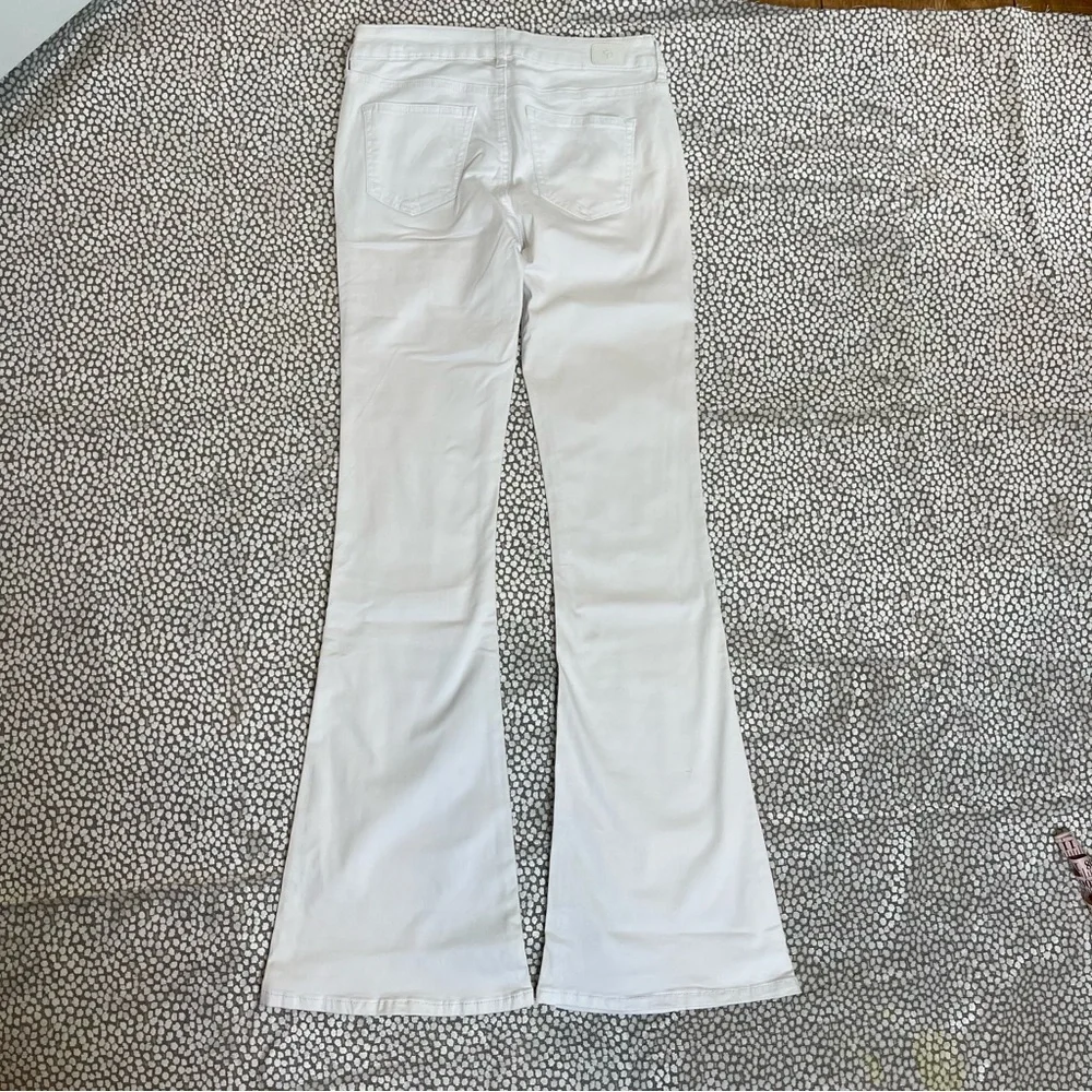 Celebrity Pink White Bell Bottom Pants Mid Rise Wide Leg Size 25 - Picture 4 of 11